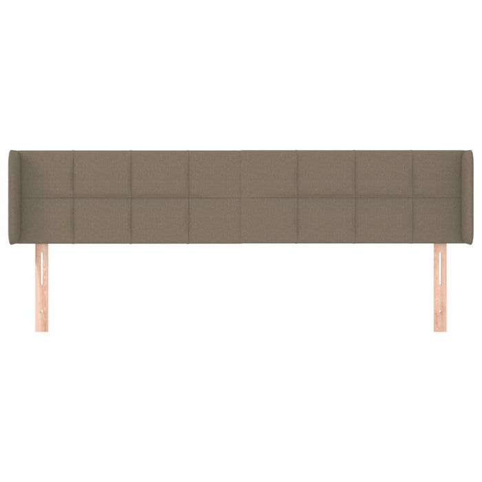 Tăblie de pat cu aripioare gri taupe 203x16x78/88 cm textil - WALTI WALTI