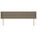 Tăblie de pat cu aripioare gri taupe 203x16x78/88 cm textil - WALTI WALTI