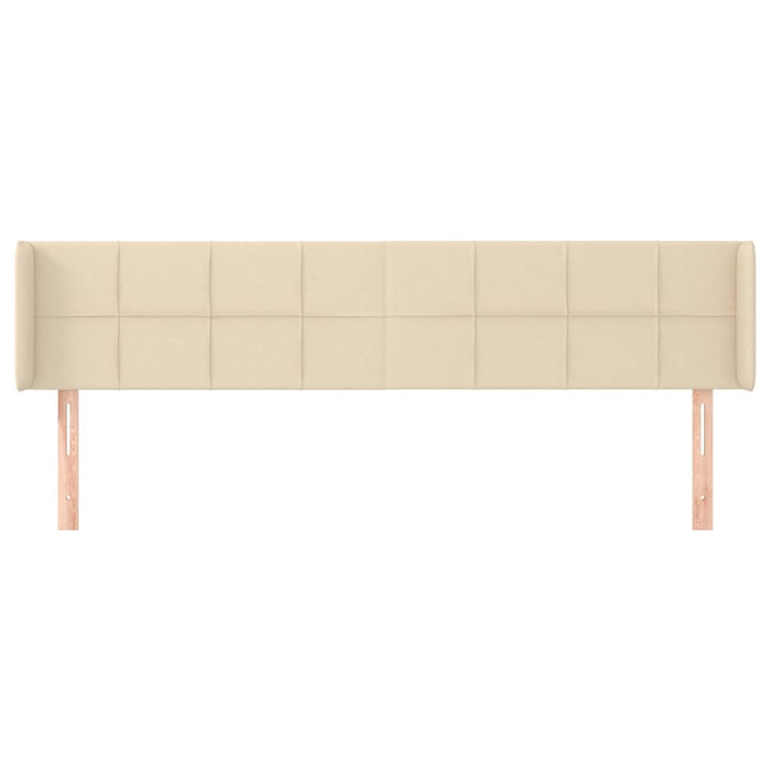 Tăblie de pat cu aripioare, crem, 203x16x78/88 cm textil WALTI