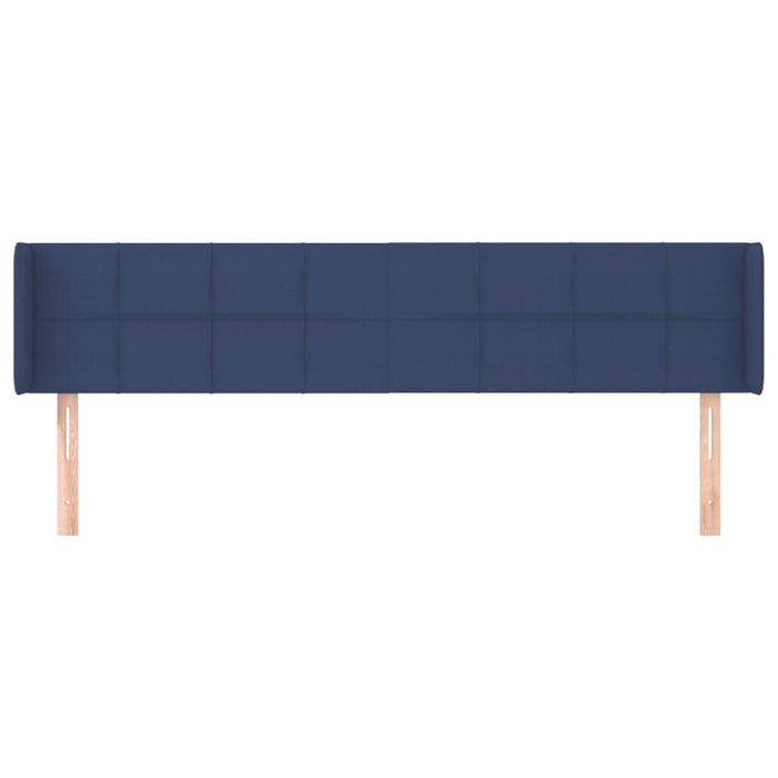 Tăblie de pat cu aripioare, albastru, 203x16x78/88 cm textil - WALTI WALTI