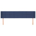 Tăblie de pat cu aripioare, albastru, 203x16x78/88 cm textil - WALTI WALTI