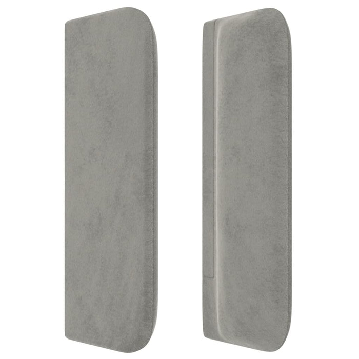 Tăblie de pat cu aripioare gri deschis 83x16x78/88 cm catifea WALTI