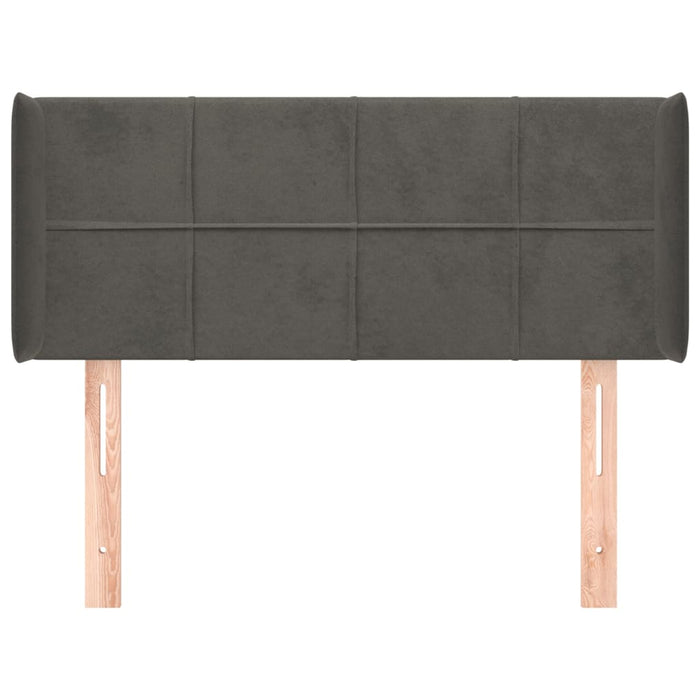 Tăblie de pat cu aripioare gri închis 83x16x78/88 cm catifea - WALTI WALTI