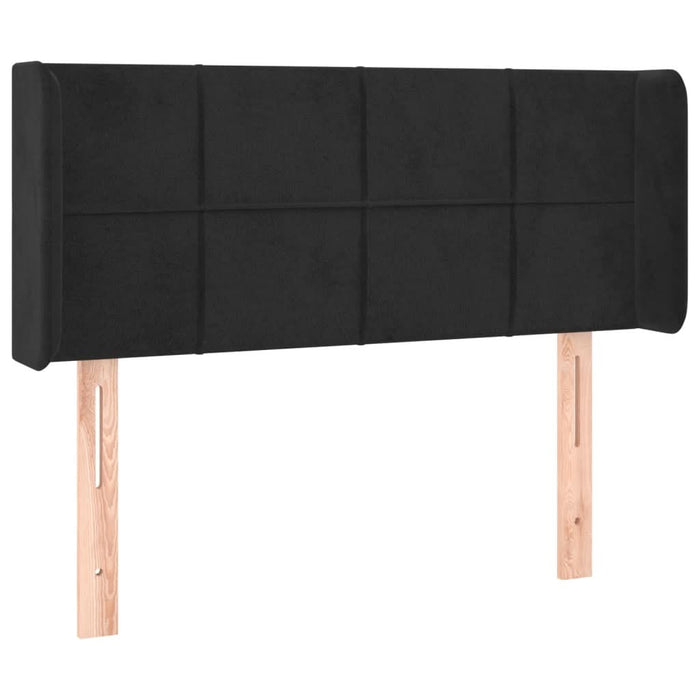 Tăblie de pat cu aripioare negru 83x16x78/88 cm catifea - WALTI WALTI
