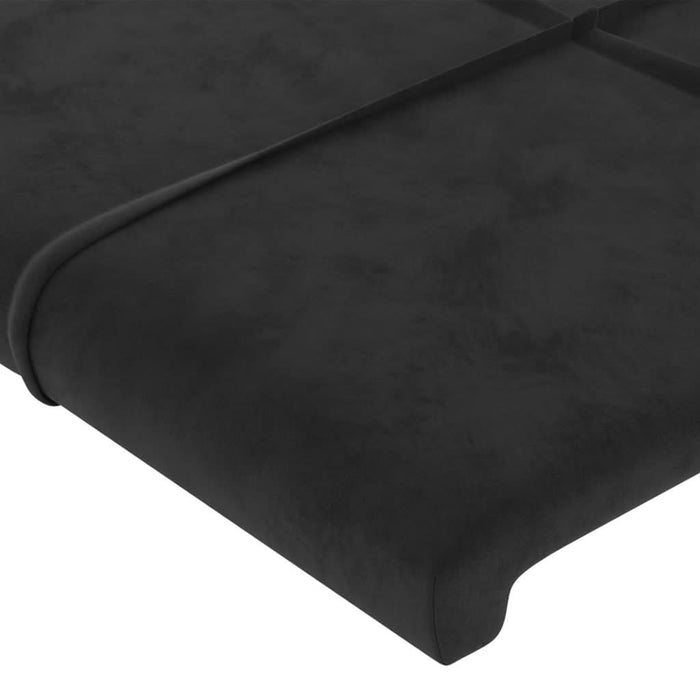 Tăblie de pat cu aripioare negru 83x16x78/88 cm catifea - WALTI WALTI