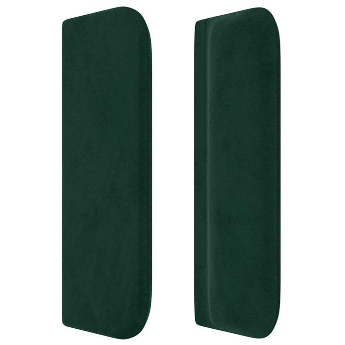 Tăblie pat cu aripioare verde închis 83x16x78/88 cm catifea WALTI