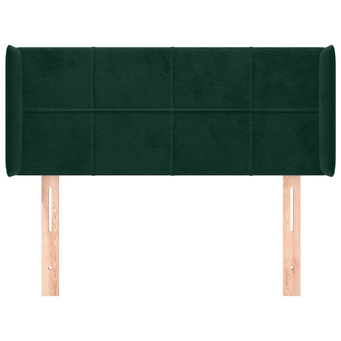 Tăblie pat cu aripioare verde închis 93x16x78/88 cm catifea - WALTI WALTI