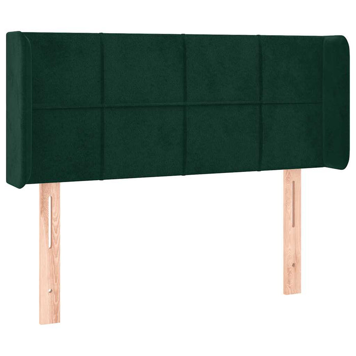 Tăblie de pat cu aripioare verde închis 103x16x78/88 cm catifea - WALTI WALTI