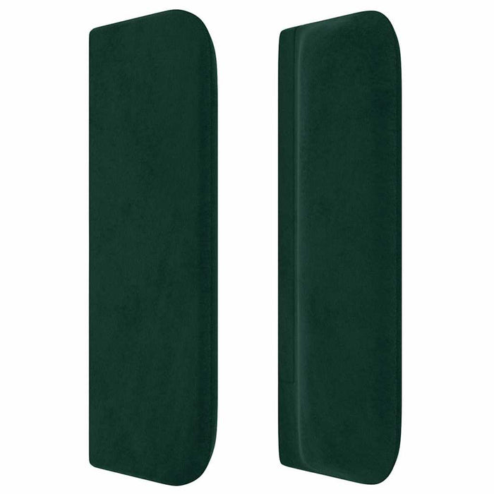 Tăblie de pat cu aripioare verde închis 103x16x78/88 cm catifea - WALTI WALTI