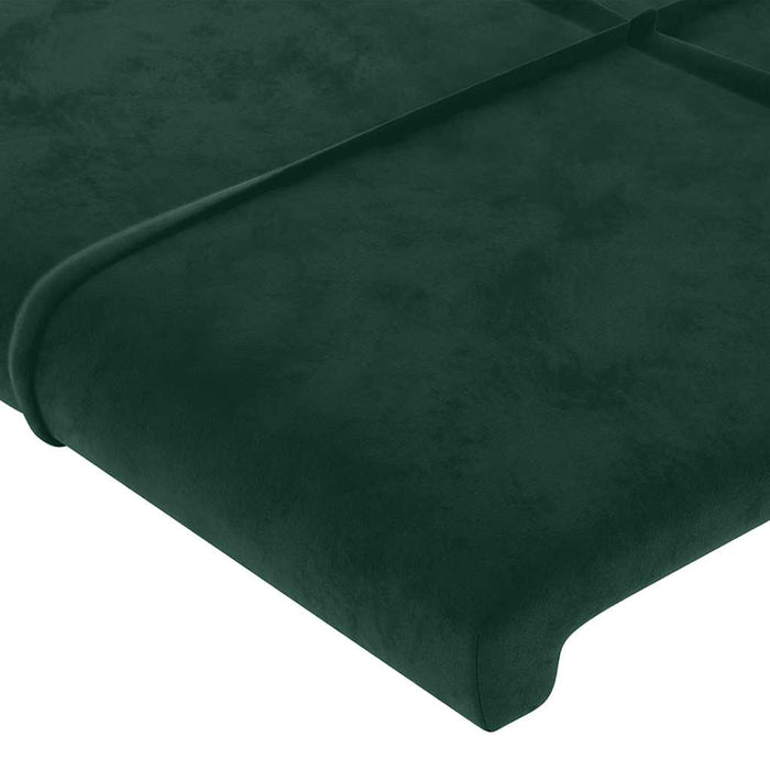 Tăblie de pat cu aripioare verde închis 103x16x78/88 cm catifea - WALTI WALTI