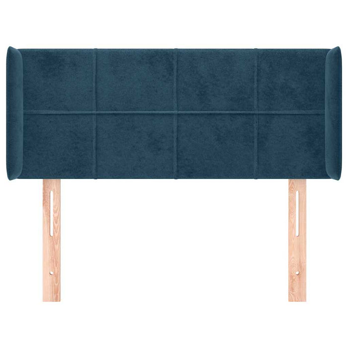 Tăblie pat cu aripioare albastru închis 103x16x78/88 cm catifea - WALTI WALTI
