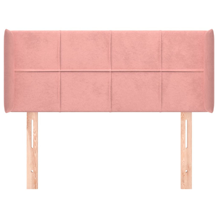 Tăblie de pat cu aripioare roz 103x16x78/88 cm catifea - WALTI WALTI