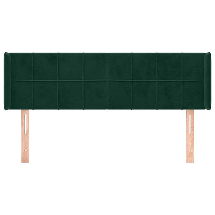 Tăblie de pat cu aripioare verde închis 147x16x78/88 cm catifea - WALTI WALTI