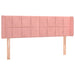 Tăblie de pat cu aripioare roz 147x16x78/88 cm catifea - WALTI WALTI
