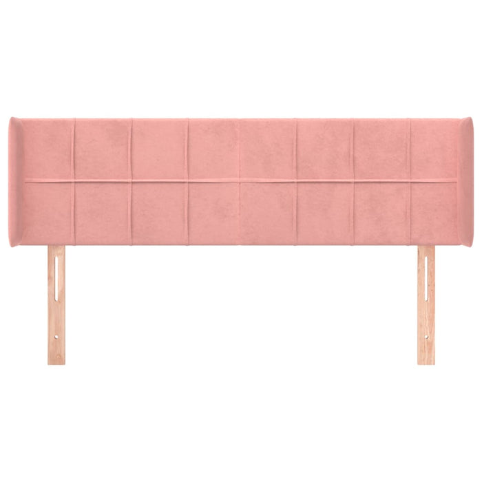 Tăblie de pat cu aripioare roz 147x16x78/88 cm catifea - WALTI WALTI