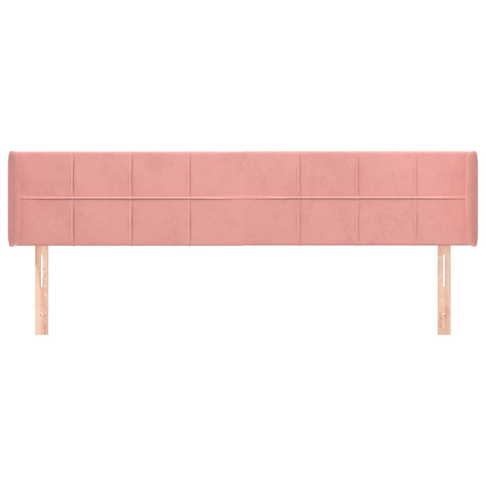 Tăblie de pat cu aripioare roz 183x16x78/88 cm catifea - WALTI WALTI