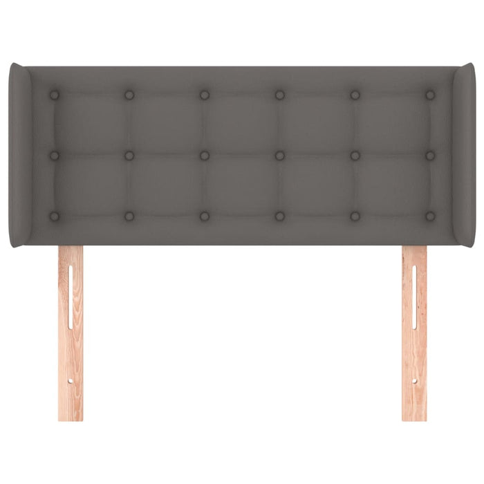 Tăblie de pat cu aripioare gri 83x16x78/88 cm piele ecologică - WALTI WALTI