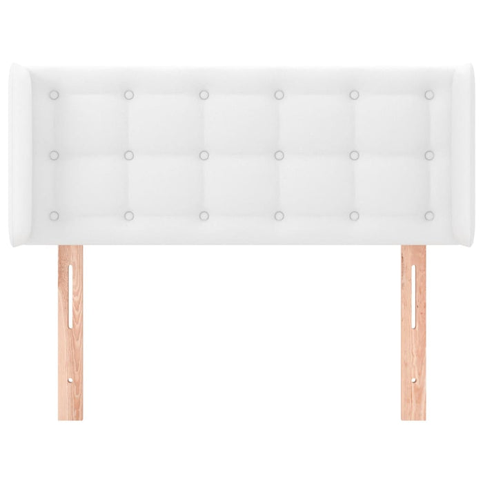 Tăblie de pat cu aripioare alb 93x16x78/88 cm piele ecologică - WALTI WALTI