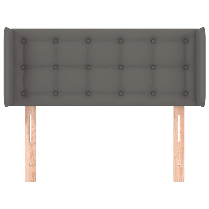 Tăblie de pat cu aripioare gri 93x16x78/88 cm piele ecologică - WALTI WALTI