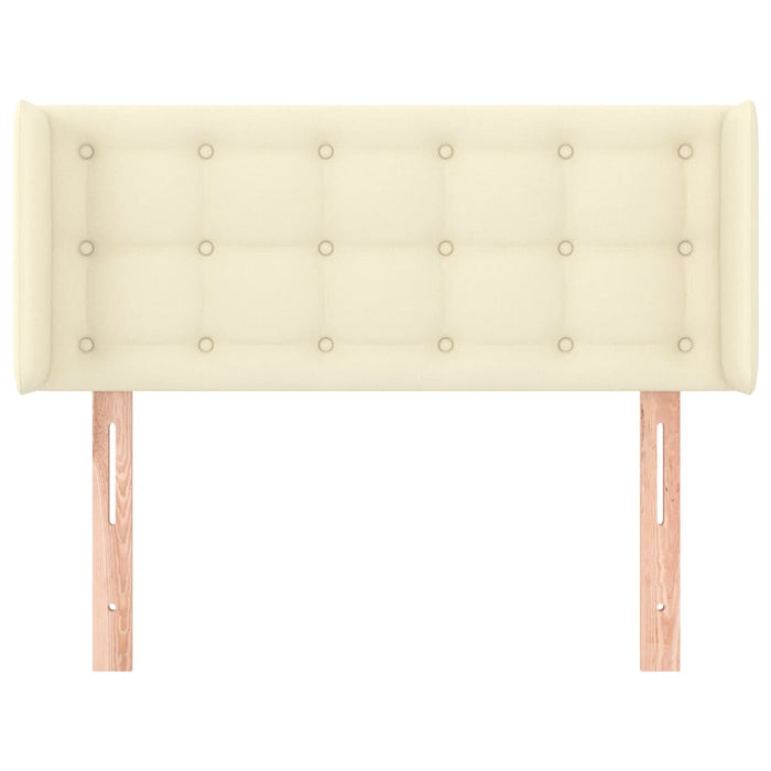 Tăblie de pat cu aripioare crem 103x16x78/88 cm piele ecologică WALTI