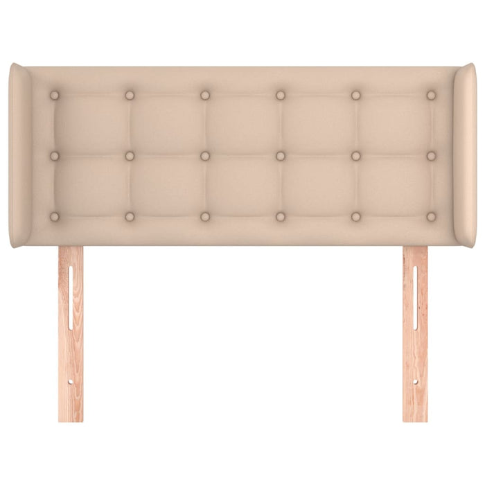 Tăblie pat cu aripioare cappuccino 103x16x78/88cm piele eco WALTI
