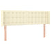 Tăblie de pat cu aripioare crem 147x16x78/88 cm piele ecologică - WALTI WALTI