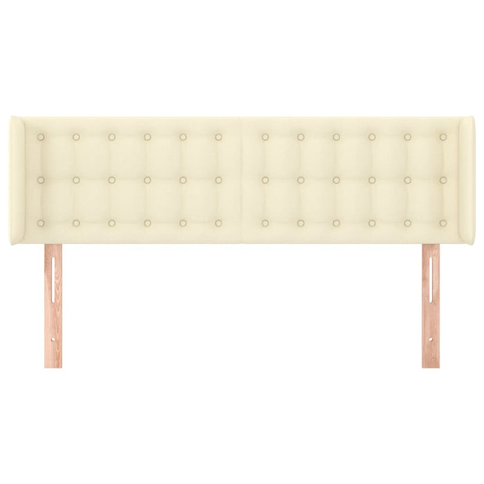 Tăblie de pat cu aripioare crem 147x16x78/88 cm piele ecologică - WALTI WALTI