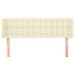 Tăblie de pat cu aripioare crem 147x16x78/88 cm piele ecologică - WALTI WALTI