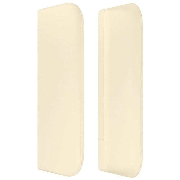 Tăblie de pat cu aripioare crem 147x16x78/88 cm piele ecologică - WALTI WALTI