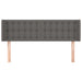 Tăblie de pat cu aripioare gri 147x16x78/88 cm piele ecologică - WALTI WALTI