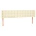 Tăblie de pat cu aripioare crem 163x16x78/88 cm piele ecologică - WALTI WALTI