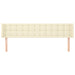 Tăblie de pat cu aripioare crem 163x16x78/88 cm piele ecologică - WALTI WALTI
