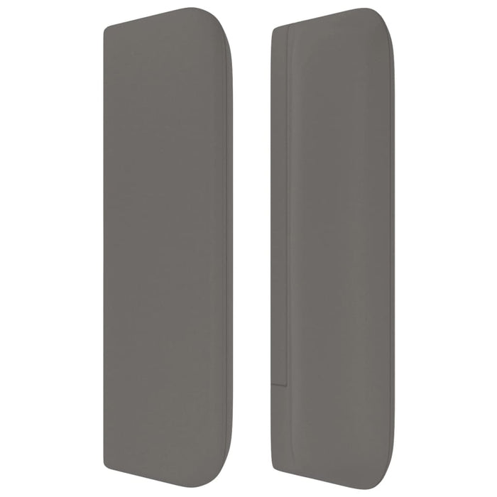 Tăblie de pat cu aripioare gri 163x16x78/88 cm piele ecologică WALTI