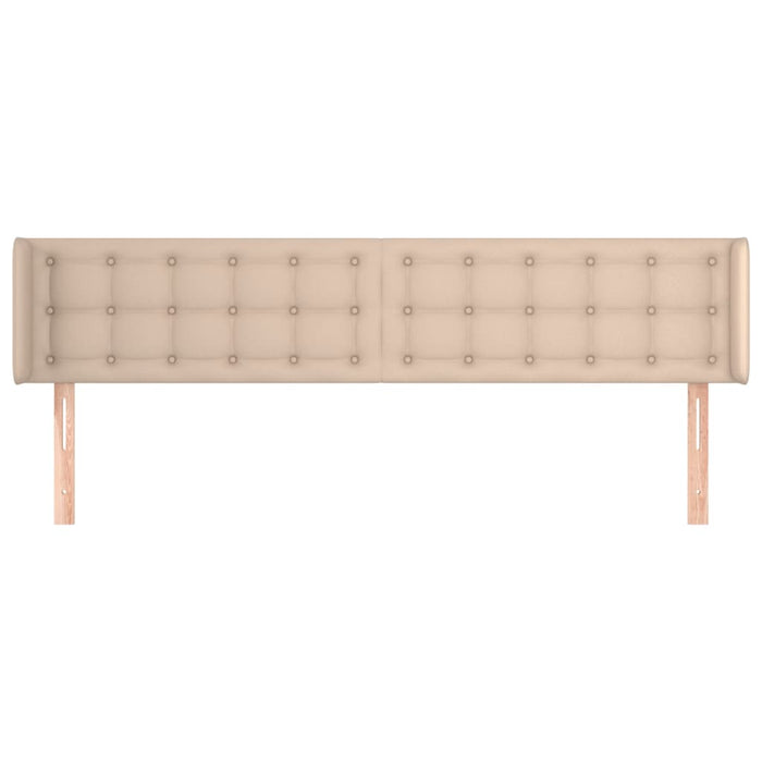 Tăblie pat cu aripioare cappuccino 163x16x78/88 cm piele eco - WALTI WALTI