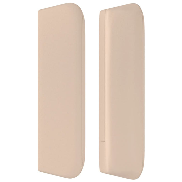 Tăblie pat cu aripioare cappuccino 163x16x78/88 cm piele eco - WALTI WALTI