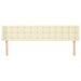 Tăblie de pat cu aripioare crem 183x16x78/88 cm piele ecologică - WALTI WALTI