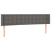 Tăblie de pat cu aripioare gri 183x16x78/88 cm piele ecologică - WALTI WALTI