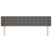 Tăblie de pat cu aripioare gri 183x16x78/88 cm piele ecologică - WALTI WALTI