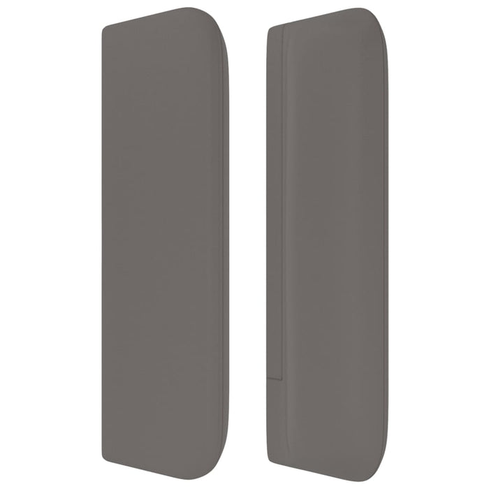 Tăblie de pat cu aripioare gri 183x16x78/88 cm piele ecologică - WALTI WALTI