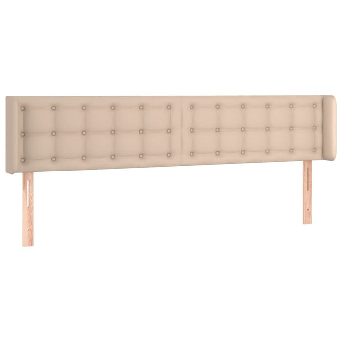 Tăblie pat cu aripioare cappuccino 183x16x78/88 cm piele eco - WALTI WALTI