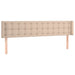 Tăblie pat cu aripioare cappuccino 183x16x78/88 cm piele eco - WALTI WALTI