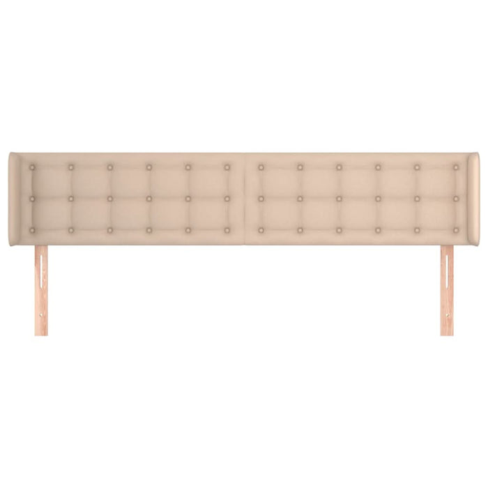 Tăblie pat cu aripioare cappuccino 183x16x78/88 cm piele eco - WALTI WALTI