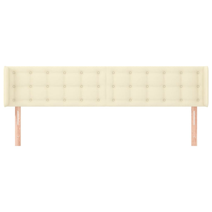 Tăblie de pat cu aripioare crem 203x16x78/88 cm piele ecologică - WALTI WALTI