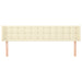 Tăblie de pat cu aripioare crem 203x16x78/88 cm piele ecologică - WALTI WALTI