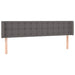 Tăblie de pat cu aripioare gri 203x16x78/88 cm piele ecologică - WALTI WALTI