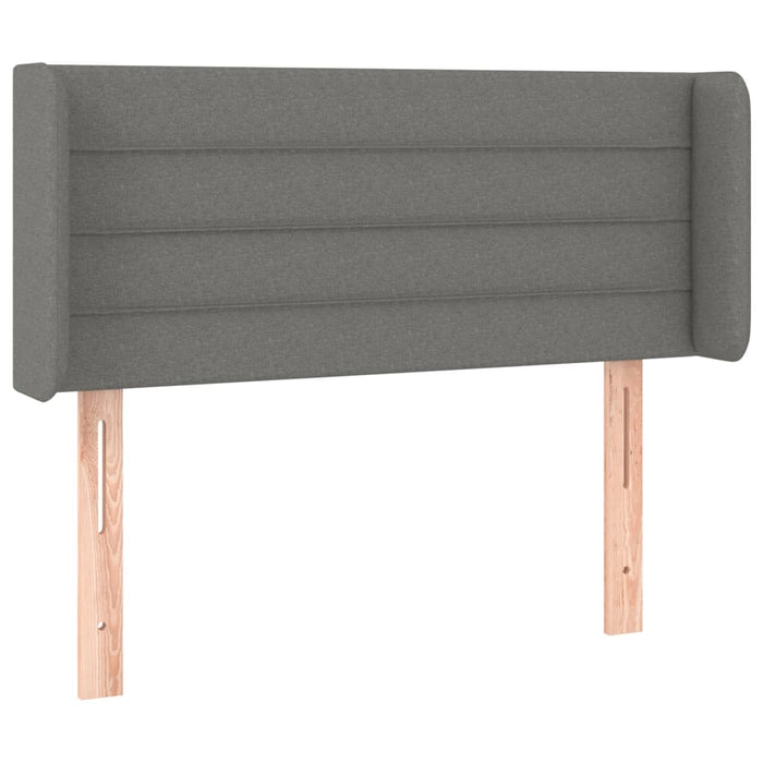 Tăblie de pat cu aripioare gri închis 83x16x78/88 cm textil - WALTI WALTI
