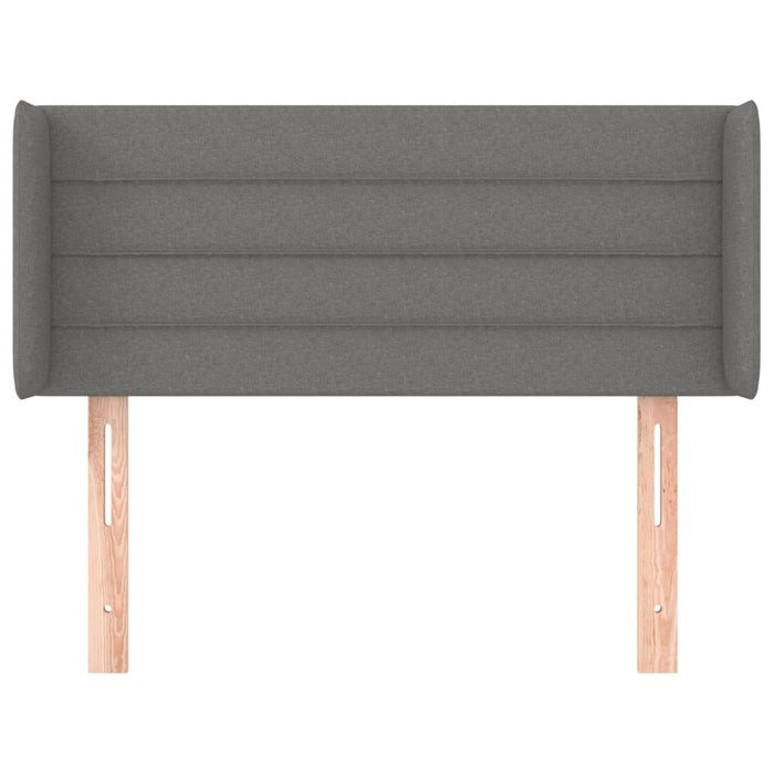 Tăblie de pat cu aripioare gri închis 83x16x78/88 cm textil - WALTI WALTI