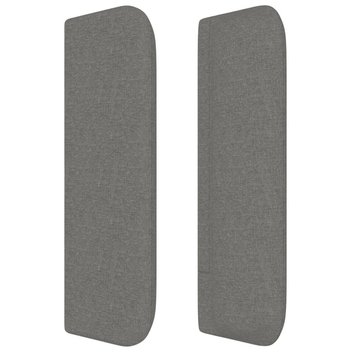 Tăblie de pat cu aripioare gri închis 83x16x78/88 cm textil - WALTI WALTI