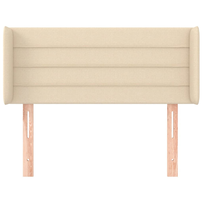 Tăblie de pat cu aripioare crem 83x16x78/88 cm textil WALTI
