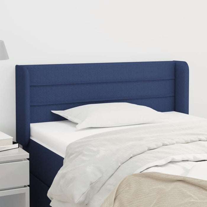 Tăblie de pat cu aripioare albastru 83x16x78/88 cm textil - WALTI WALTI